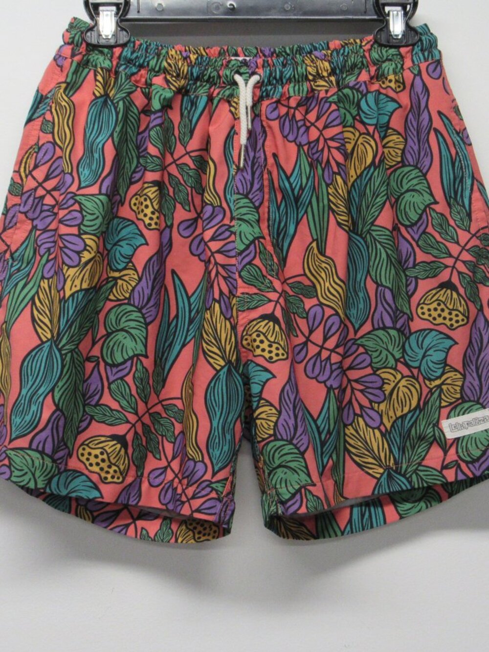 Strata LOLLAPALOOZA Event Tropical Floral Print Pull On Shorts Men's sz Large